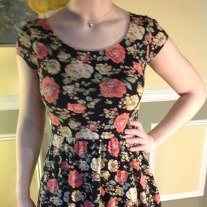 Cute Floral Dress with Lace Back